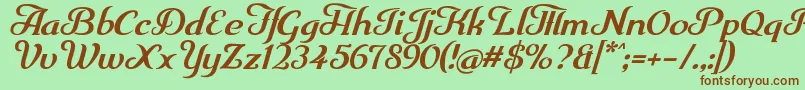 Trumpit Font – Brown Fonts on Green Background
