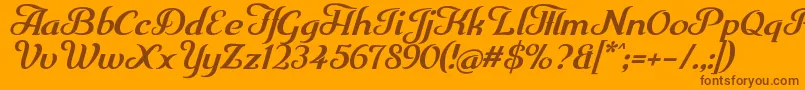 More about Trumpit Font Trumpit Font – Brown Fonts on Orange Background