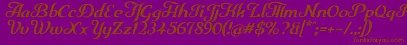 Trumpit Font – Brown Fonts on Purple Background
