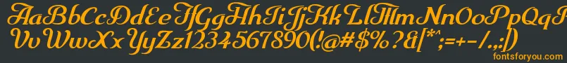 Trumpit Font – Orange Fonts on Black Background