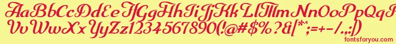 Trumpit Font – Red Fonts on Yellow Background