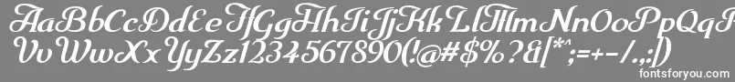 Trumpit Font – White Fonts on Gray Background