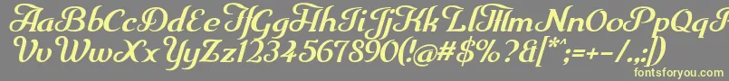 Trumpit Font – Yellow Fonts on Gray Background