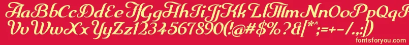フォントTrumpit – 黄色の文字、赤い背景