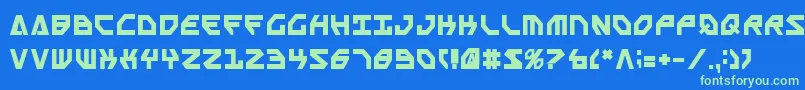 Sscriptv2b Font – Green Fonts on Blue Background