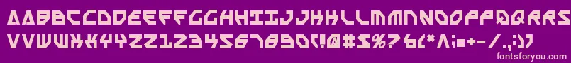 フォントSscriptv2b – 紫の背景にピンクのフォント