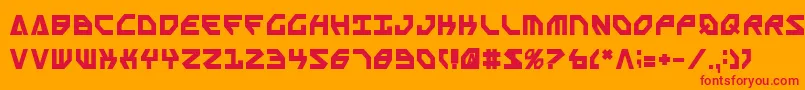 フォントSscriptv2b – オレンジの背景に赤い文字