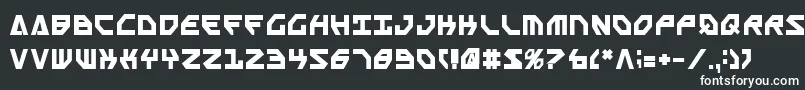 フォントSscriptv2b – 黒い背景に白い文字