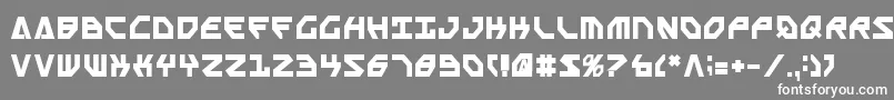 フォントSscriptv2b – 灰色の背景に白い文字