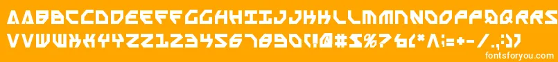 フォントSscriptv2b – オレンジの背景に白い文字