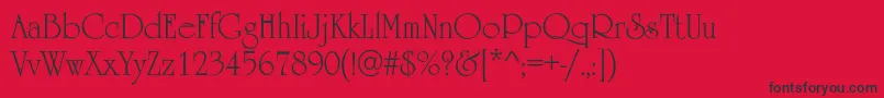 Occident Font – Black Fonts on Red Background