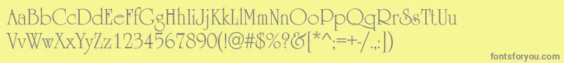 Occident Font – Gray Fonts on Yellow Background