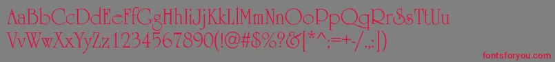 Occident Font – Red Fonts on Gray Background