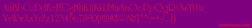 Occident Font – Red Fonts on Purple Background