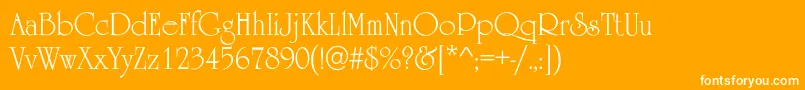 Occident Font – White Fonts on Orange Background