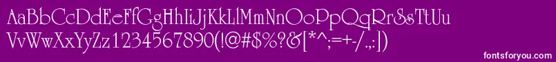 Occident Font – White Fonts on Purple Background