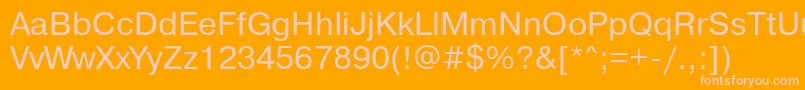 Prg55C Font – Pink Fonts on Orange Background