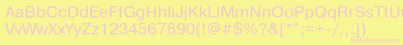 Prg55C Font – Pink Fonts on Yellow Background