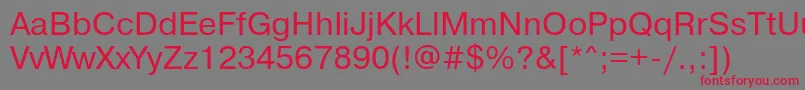Prg55C Font – Red Fonts on Gray Background