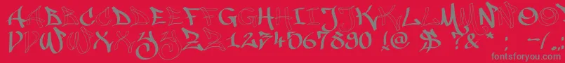 Malice20120225 Font – Gray Fonts on Red Background