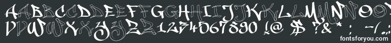 フォントMalice20120225 – 黒い背景に白い文字