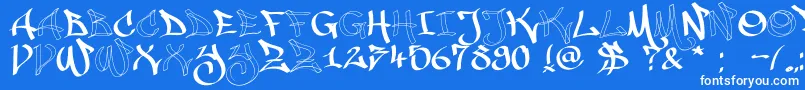 フォントMalice20120225 – 青い背景に白い文字