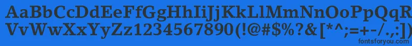 LinoletterstdBold Font – Black Fonts on Blue Background