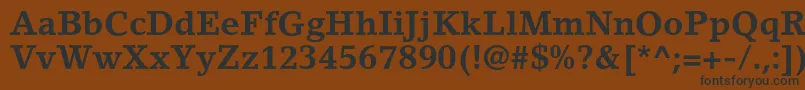 LinoletterstdBold Font – Black Fonts on Brown Background