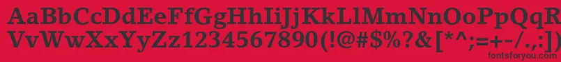 LinoletterstdBold Font – Black Fonts on Red Background