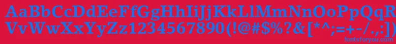 LinoletterstdBold Font – Blue Fonts on Red Background