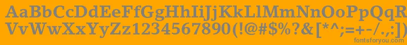 LinoletterstdBold Font – Gray Fonts on Orange Background