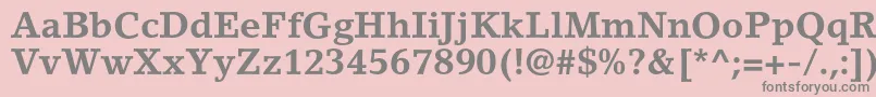 LinoletterstdBold Font – Gray Fonts on Pink Background