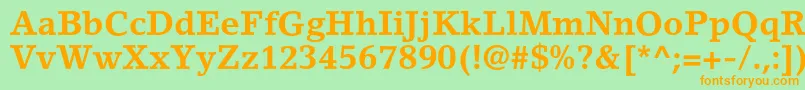 LinoletterstdBold Font – Orange Fonts on Green Background