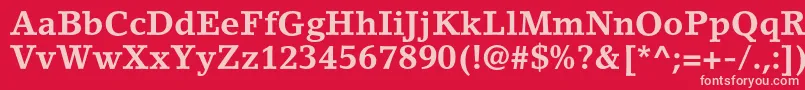 LinoletterstdBold Font – Pink Fonts on Red Background