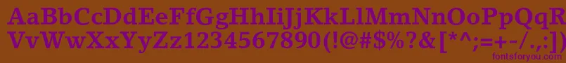 LinoletterstdBold Font – Purple Fonts on Brown Background