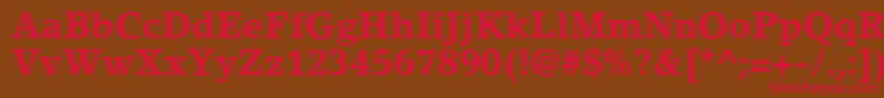 LinoletterstdBold Font – Red Fonts on Brown Background