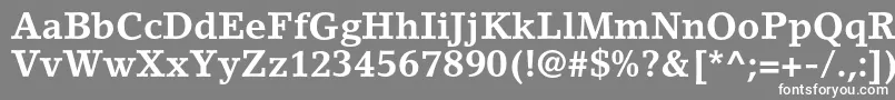 LinoletterstdBold Font – White Fonts on Gray Background