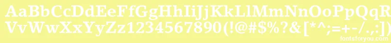 LinoletterstdBold Font – White Fonts on Yellow Background