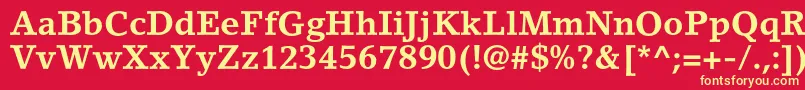LinoletterstdBold Font – Yellow Fonts on Red Background
