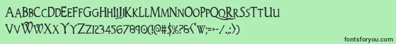 Woodgodcond Font – Black Fonts on Green Background