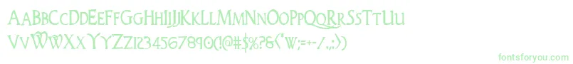 Woodgodcond Font – Green Fonts on White Background