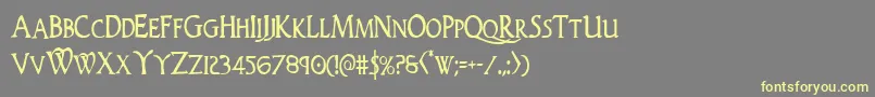 Woodgodcond Font – Yellow Fonts on Gray Background