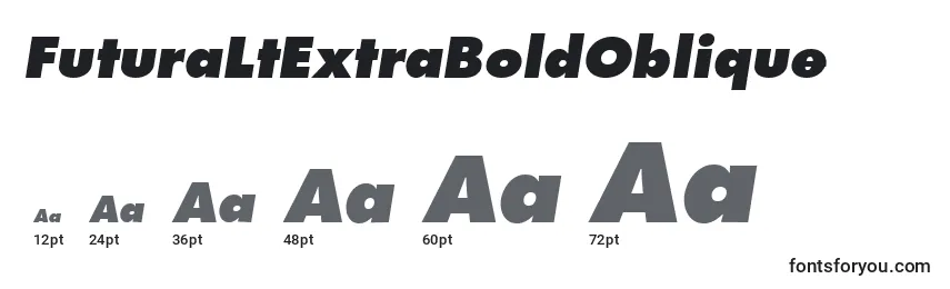 FuturaLtExtraBoldOblique Font Sizes
