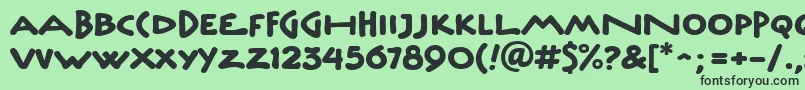 Шрифт UnderscriptitcTt – чёрные шрифты на зелёном фоне