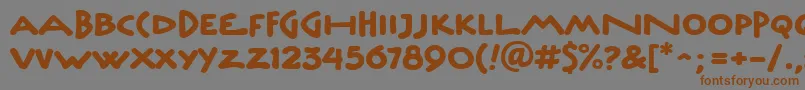 UnderscriptitcTt Font – Brown Fonts on Gray Background