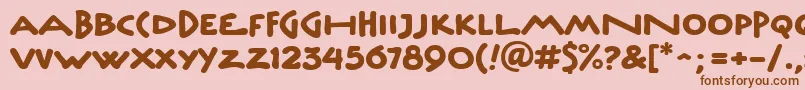 UnderscriptitcTt Font – Brown Fonts on Pink Background