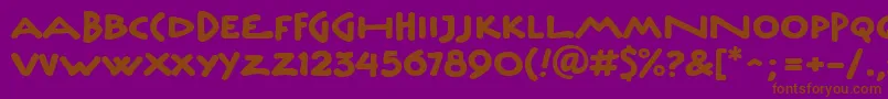 UnderscriptitcTt Font – Brown Fonts on Purple Background