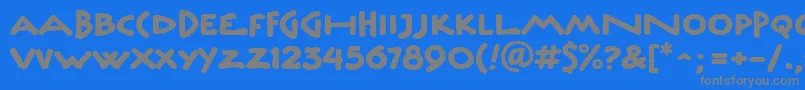 UnderscriptitcTt Font – Gray Fonts on Blue Background