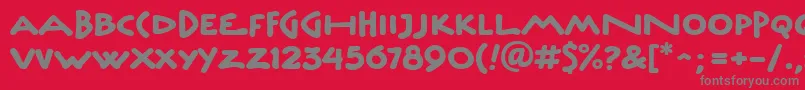 UnderscriptitcTt Font – Gray Fonts on Red Background