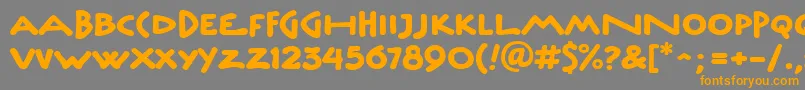 UnderscriptitcTt Font – Orange Fonts on Gray Background